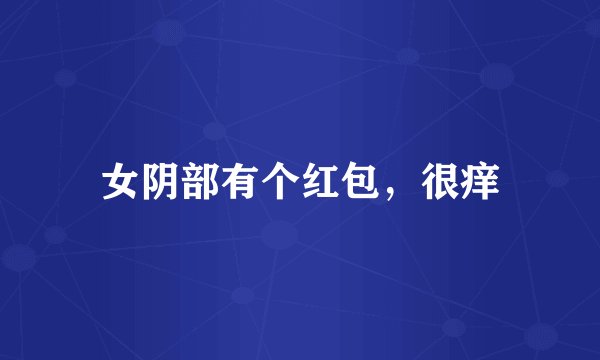 女阴部有个红包，很痒