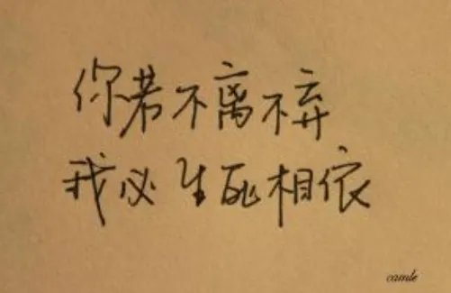 你若不离不弃 我必生死相依英文翻译