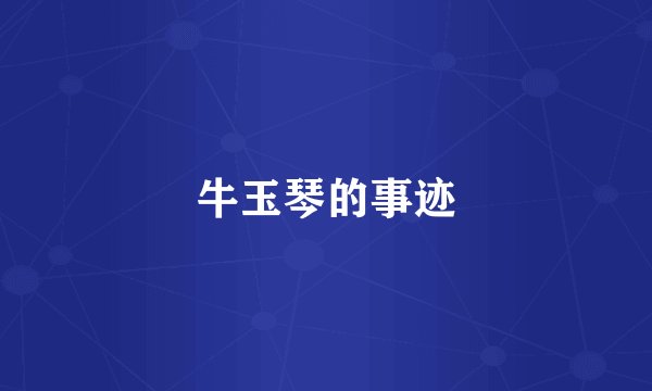 牛玉琴的事迹