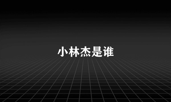 小林杰是谁