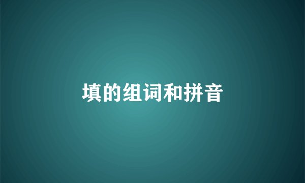 填的组词和拼音