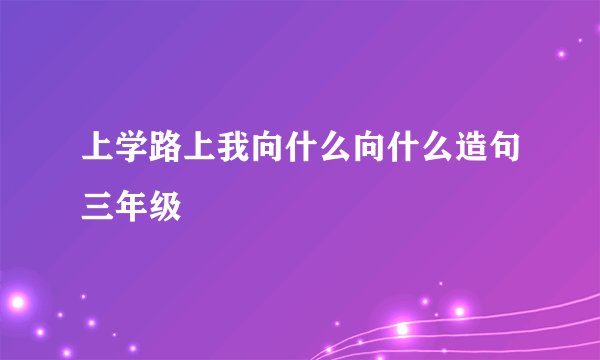 上学路上我向什么向什么造句三年级