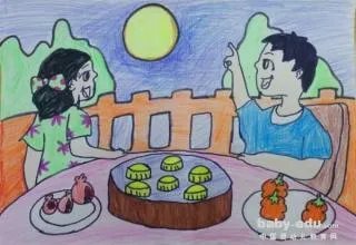 小学生中秋节图画