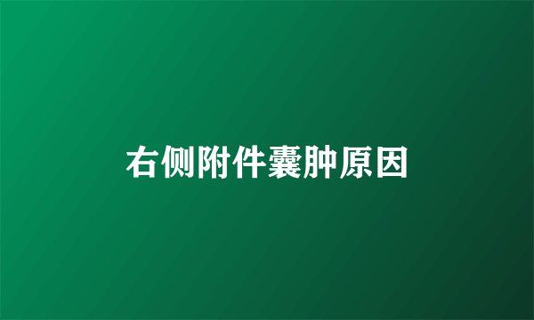 右侧附件囊肿原因