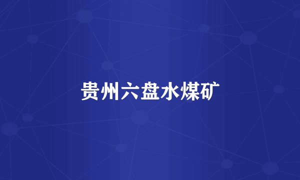 贵州六盘水煤矿
