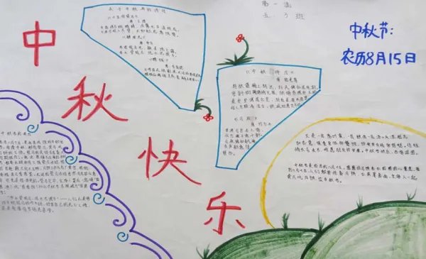 小学生中秋节图画