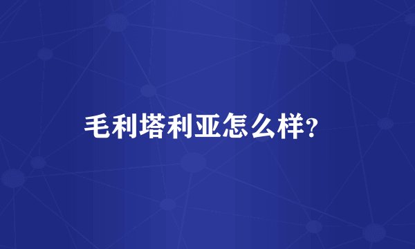毛利塔利亚怎么样？