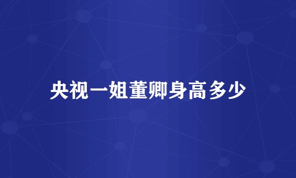 央视一姐董卿身高多少