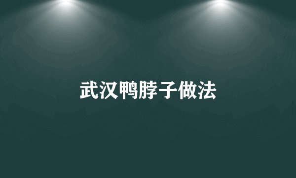 武汉鸭脖子做法