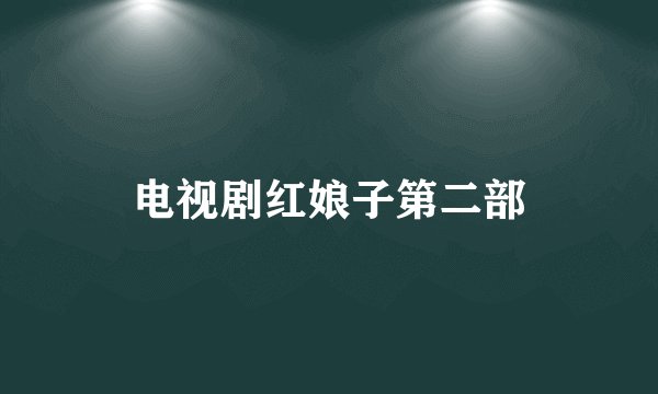 电视剧红娘子第二部