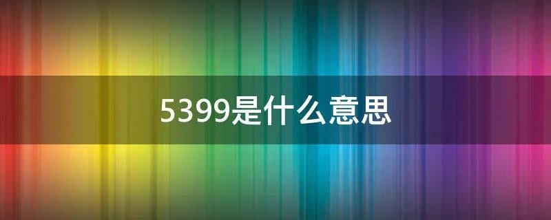 5399是什么意思