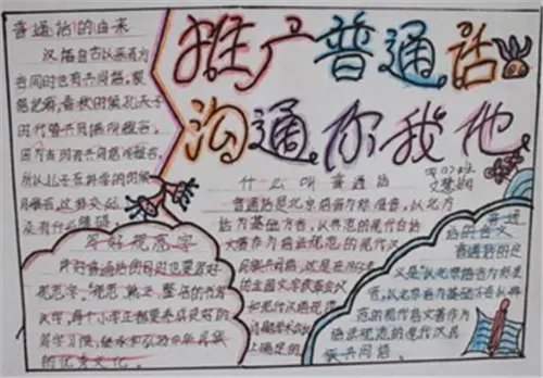 2020一二年级普通话手抄报