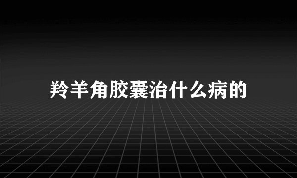羚羊角胶囊治什么病的