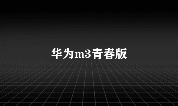 华为m3青春版