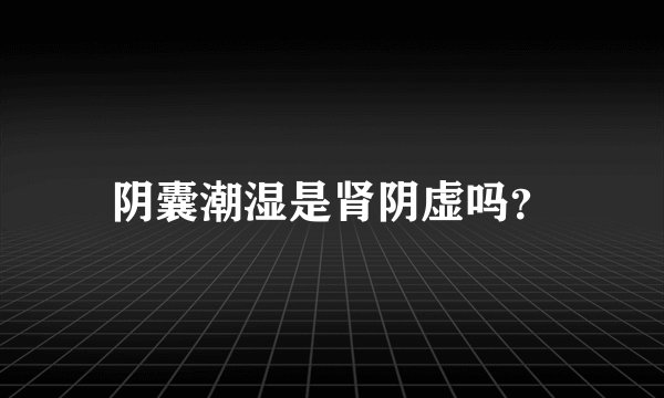 阴囊潮湿是肾阴虚吗?