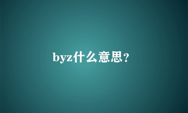 byz什么意思？