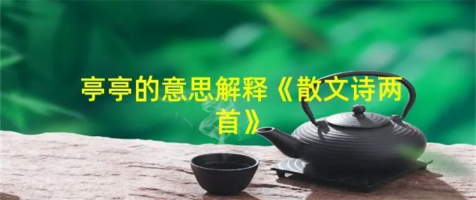 亭亭的意思解释《散文诗两首》