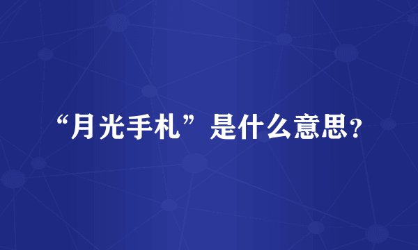 “月光手札”是什么意思？