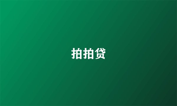 拍拍贷