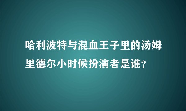哈利波特与混血王子里的汤姆里德尔小时候扮演者是谁？