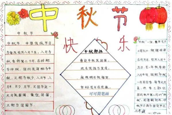 小学生中秋节图画