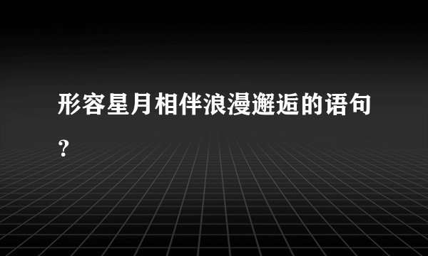 形容星月相伴浪漫邂逅的语句？