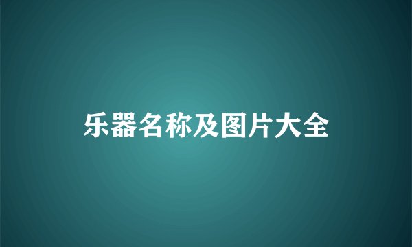 乐器名称及图片大全