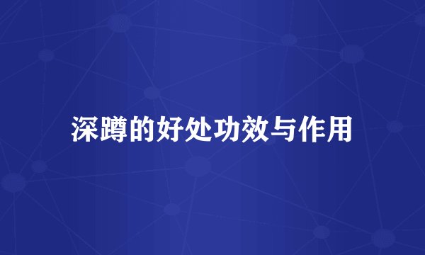 深蹲的好处功效与作用