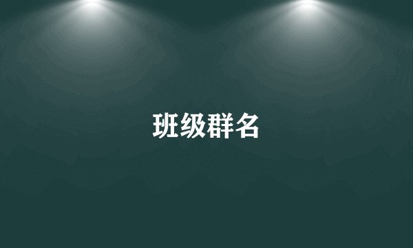 班级群名