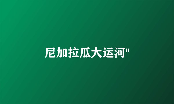 尼加拉瓜大运河