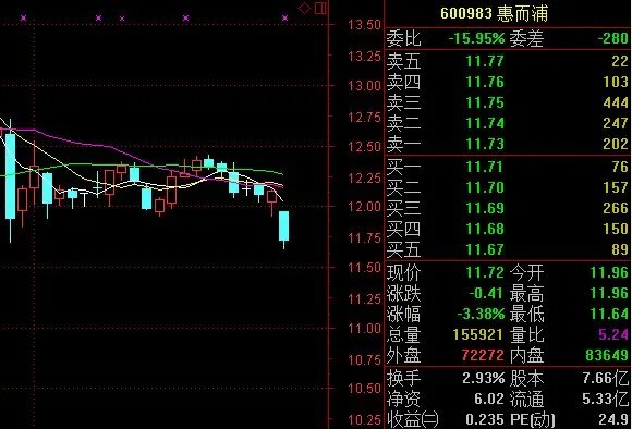 股票惠而浦600983能买吗？