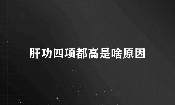 肝功四项都高是啥原因