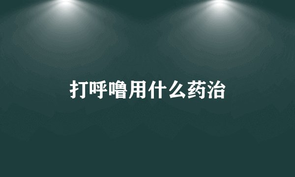 打呼噜用什么药治