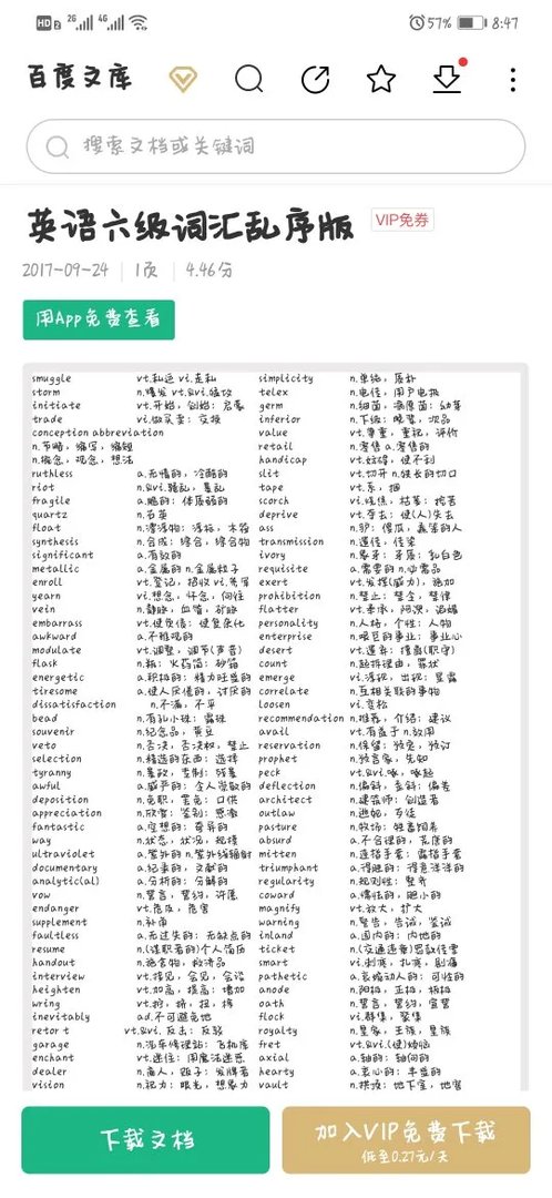 英语六级词汇