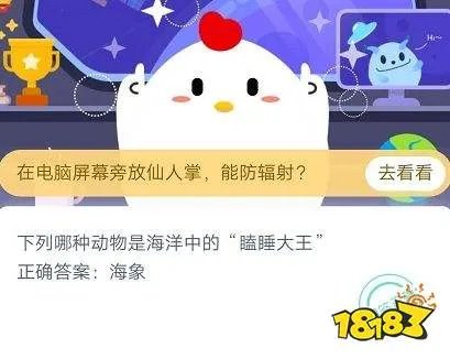 下列哪种动物是海洋中的瞌睡大王?