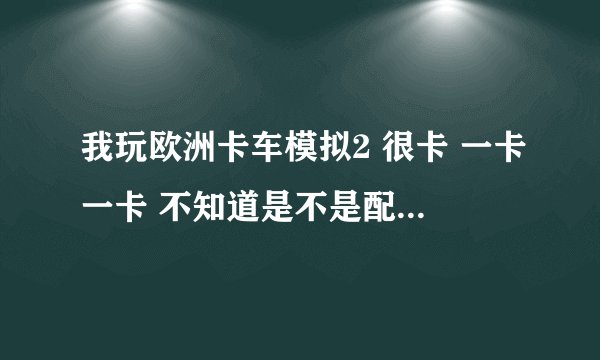 我玩欧洲卡车模拟2 很卡 一卡一卡 不知道是不是配置问题 请大家看看