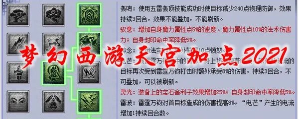 梦幻西游天宫加点2021