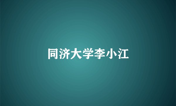 同济大学李小江