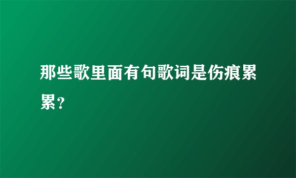 那些歌里面有句歌词是伤痕累累?