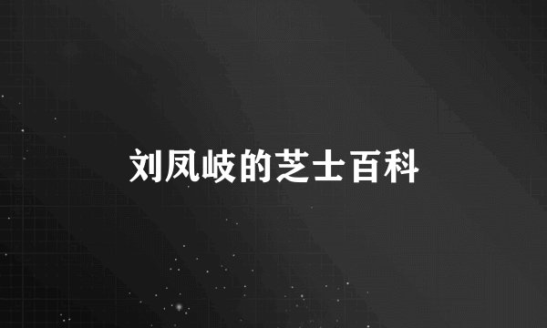 刘凤岐的芝士百科