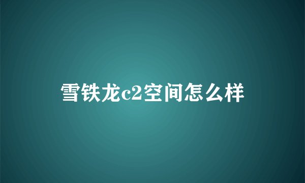 雪铁龙c2空间怎么样