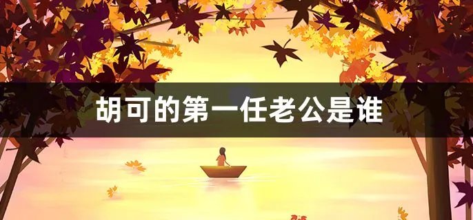 胡可的第一任老公是谁