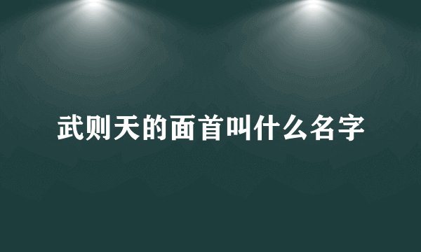 武则天的面首叫什么名字