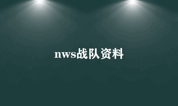 nws战队资料