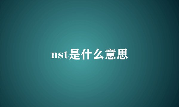 nst是什么意思
