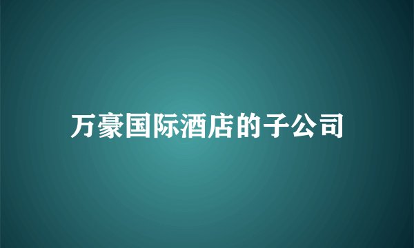 万豪国际酒店的子公司