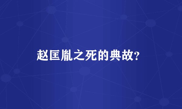 赵匡胤之死的典故？