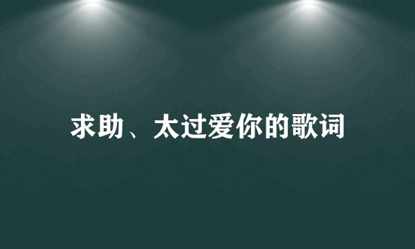 求助、太过爱你的歌词
