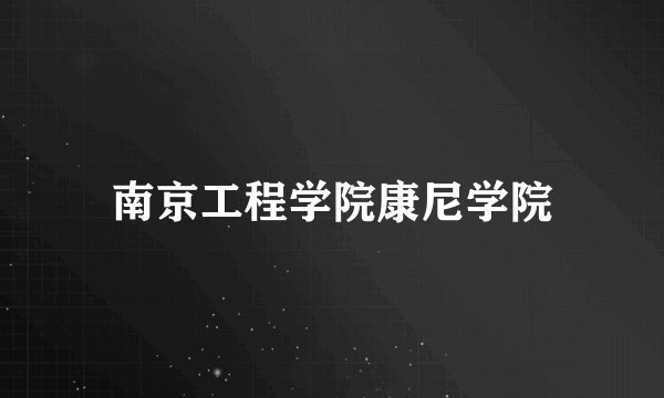 南京工程学院康尼学院