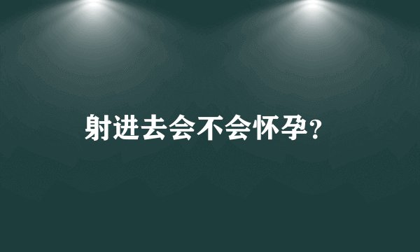 射进去会不会怀孕？